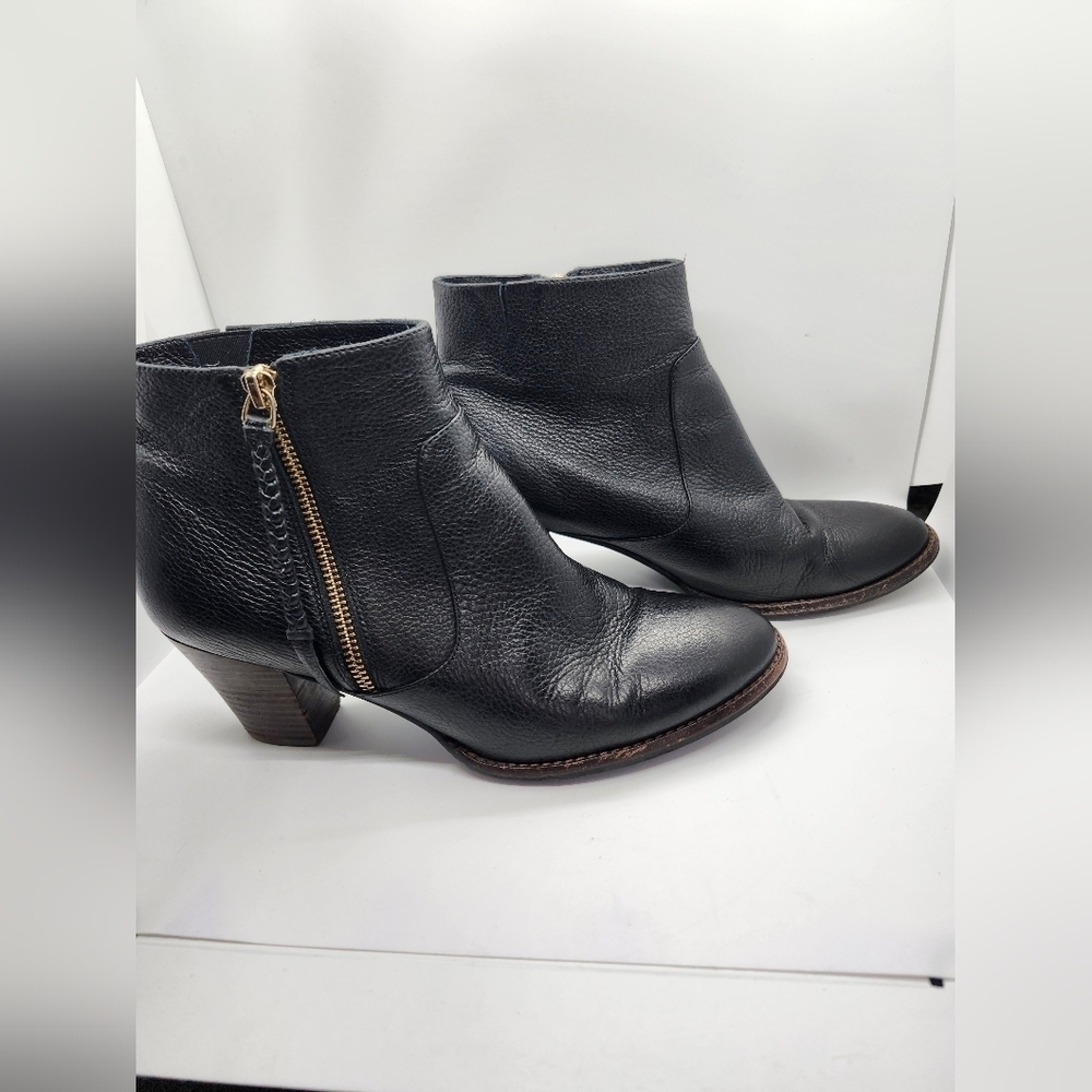 Elaine Turner leather ankle black 21/2" heel side zip sz 9.5 - Picture 4 of 8